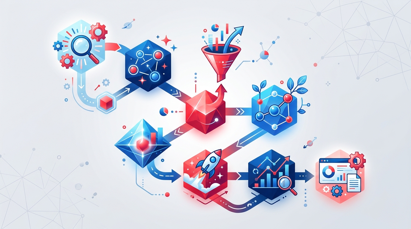 Schéma du parcours client ASIV Digital en 7 étapes